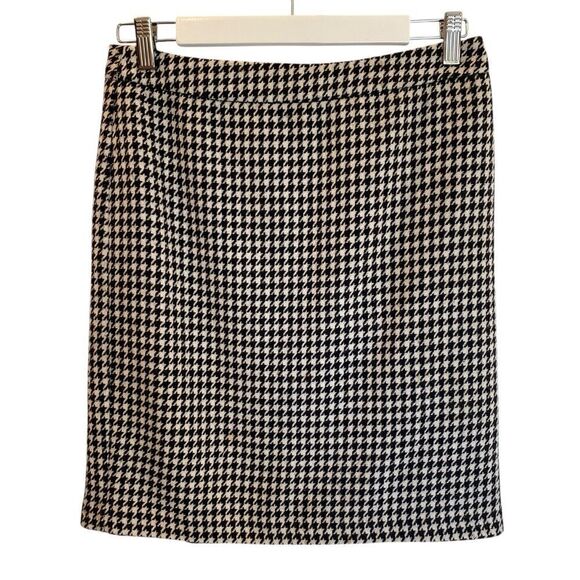 Kate Hill Houndstooth Wool Blend Pencil Skirt Women's 4P - Picture 1 of 5